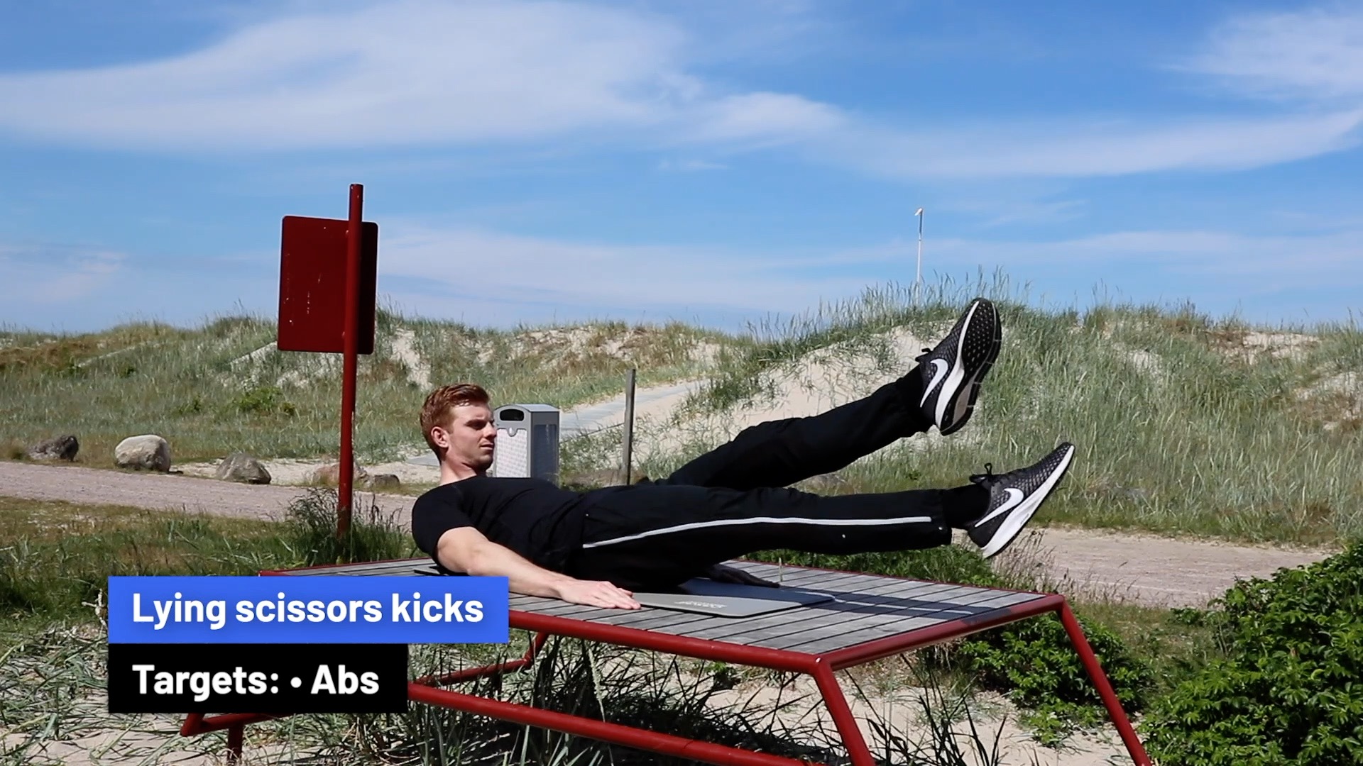 Lying scissor kicks Exercise Abs/Core